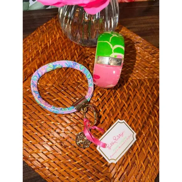 Lilly Pulitzer Bracelet & Round Keychain Lot – Bangle + NWT Keychain - Picture 7 of 10